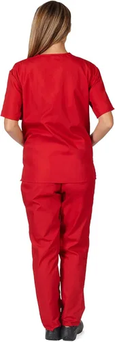 Vista 2 de Natural Uniforms Conjunto de ropa quirúrgica unisex con camiseta y pantalón