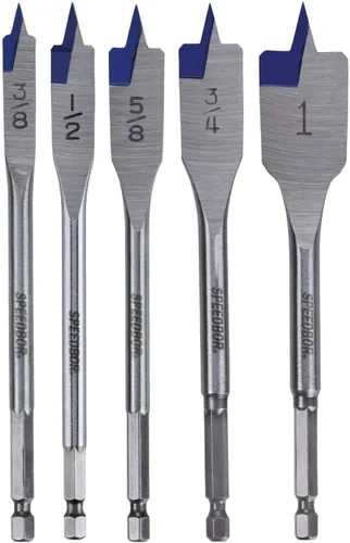 Vista 2 de Irwin Tools 1792761 Speedbor juego de broca espada con acanaladura azul profesional con estuche de almacenamiento