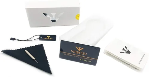 Vista 7 de NIBOSI Reloj de pulsera de cuarzo impermeable para hombre, Cronógrafo