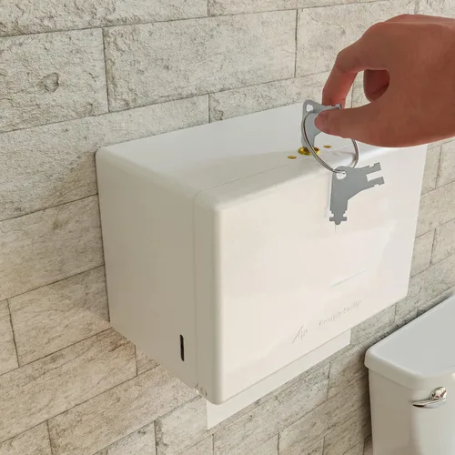 Vista 4 de Dispensador comercial universal de repuesto compatible con muchos dispensadores de papel higiénico Georgia Pacific y toallas de papel, paquete de 20