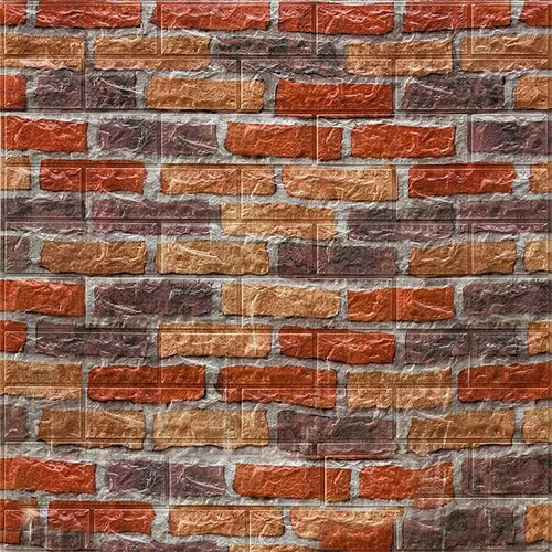 Vista 4 de Paneles de pared de espuma autoadhesivos 3D, 10 azulejos que cubren 57 pies cuadrados, papel tapiz de piedra para despegar y pegar para sala