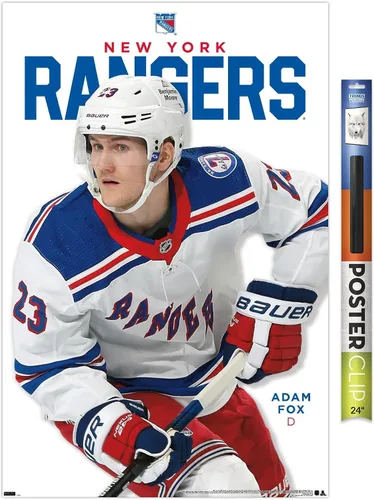 Vista 14 de Trends International NHL New York Rangers - Póster de pared de la serie 23 de Adam Fox, 22.4 pulgadas de largo x 14.7 pulgadas, versión enmarcada
