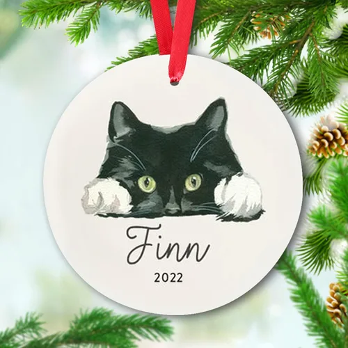 Vista 23 de Adornos de Navidad personalizados para perros, Adorno personalizado de perro boyero de Berna de Zmoicky, Adorno conmemorativo personalizado