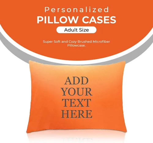 Vista 2 de Personalized Passion Fundas de almohada tamaño Queen (20 x 30 pulgadas), fundas de almohada suaves y acogedoras con cierre de sobre con nombre