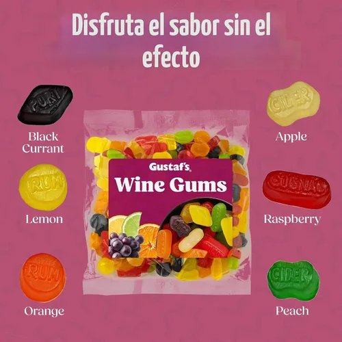 Vista 4 de Gustaf's Gomitas de vino, bolsa de 2.2 libras