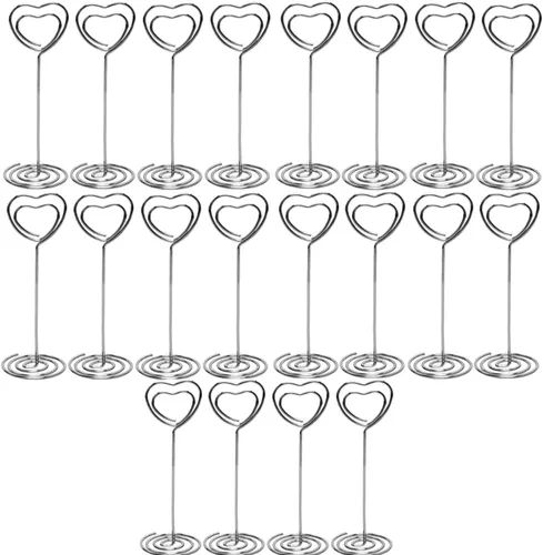 Vista 4 de Soporte para números de mesa de boda, paquete de 20 portatarjetas de nombre, soporte para fotos (paquete de 20, negro)