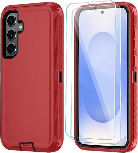 Vista 26 de ONOLA Funda para Samsung Galaxy S24+ / Funda S24 Plus con protector de pantalla HD [No es compatible con S24 / S24 Ultra], Funda de teléfono Vino