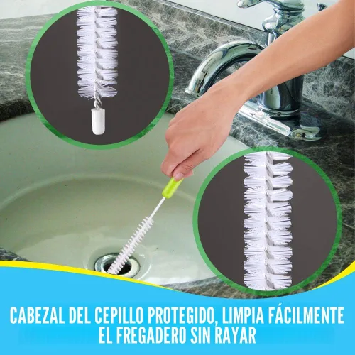 Vista 7 de Juego de cepillos de limpieza de botellas, limpiador de botellas de mango largo para lavar botellas de cerveza de cuello estrecho, botellas de agua