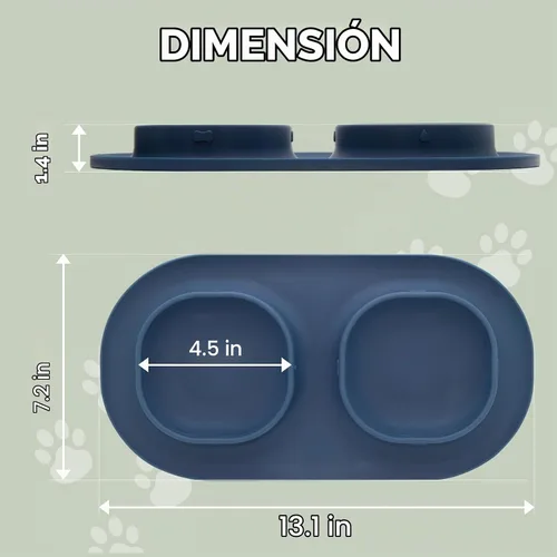 Vista 2 de Cuencos de comida para perros, cuencos para mascotas y cuencos de agua para perros con antiderrames y antideslizantes, cuencos alimentadores