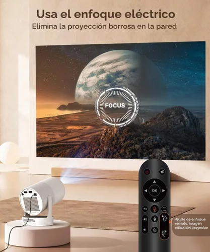 Vista 5 de Magcubic Mini proyector con WiFi 6 y Bluetooth 5.4【Enfoque eléctrico】 A-blanco