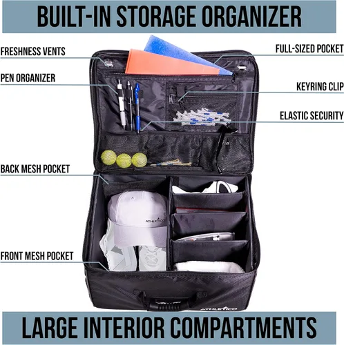 Vista 2 de Athletico - Organizador para cajuela de carro de golf, para guardar accesorios de golf, plegable cuando no se utiliza