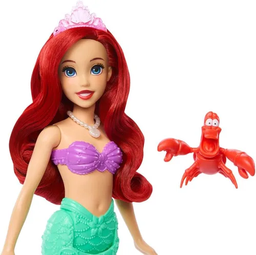 Vista 2 de Disney Princesa Ariel Muñeca con Accesorios y Mascotas 3+