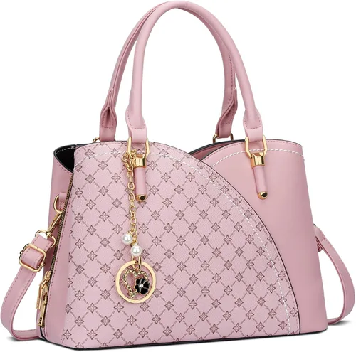 Vista 16 de KKXIU Monederos y bolsos de mano con triple compartimento para mujer, bolso de mano con asa superior
