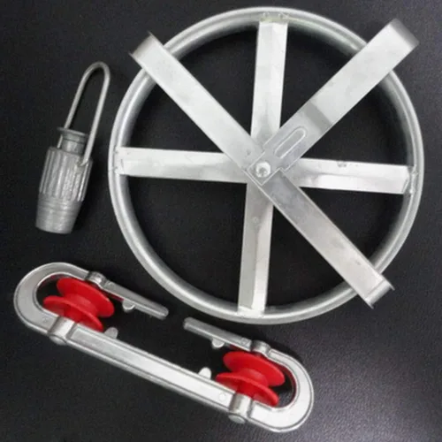 Vista 8 de Cabilock Tensor de cuerda de metal con resorte y rodamiento de bolas para polea de tensión ajustable y líneas fijas, herramienta de lavandería