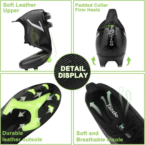 Vista 7 de Botines de fútbol para hombre para mujer, zapatos de fútbol TF para exteriores, para niños grandes, botas de fútbol FG de entrenamiento profesional