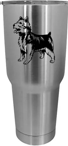 Vista 200 de Cairn Terrier - Vaso grabado con temática de perro, 30 onzas