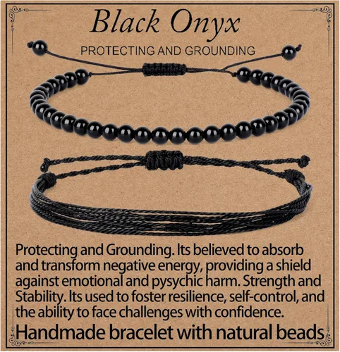 Vista 65 de LPBeads Pulsera de piedra natural hecha a mano de tamaño ajustable