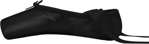 Vista 4 de IJONDA Zapatos de ballet para adultos, con almohadillas para los dedos y bolsa de malla Negro