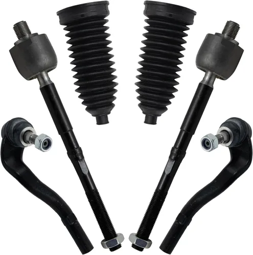 Vista 140 de TRQ Kit de dirección delantera con barra de acoplamiento de fuelle de piñón y cremallera compatible con Toyota Echo 2000-2005