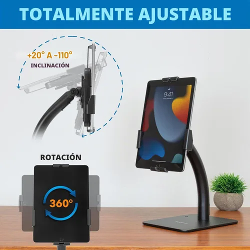 Vista 7 de Mount-It! - Soporte antirrobo para quiosco para tableta, universal, color negro Soporte para tablet POS para iPad de 7.9 a 11 pulgadas y tabletas