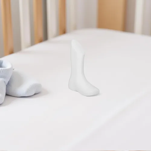 Vista 6 de CALLARON 4pcs Feet Mannequin Display Stand 11.5cm White Plastic Shoe Tree Shaper for Socks and Shoes Showcase, Socks Display Holder for Store and