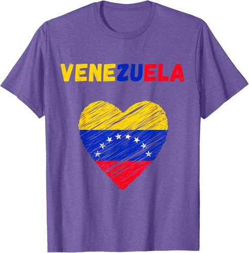 Vista 11 de Camiseta con la bandera venezolana con corazón de Venezuela, Negro