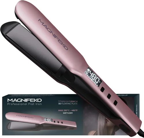 Vista 7 de Plancha de pelo de cerámica - Plancha - Plancha de Cabello Profesional (Negro)