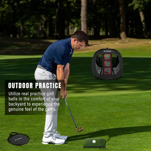 Vista 8 de DURARANGE Red de astillado de golf emergente: ayuda definitiva de chip de entrenamiento para precisión y distancia, al aire libre Práctica