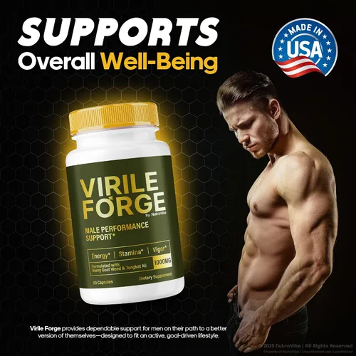 Vista 6 de Virile Forge (2 unidades) - Fórmula original y completa con potente mezcla para rendimiento, resistencia y energía duraderas, píldoras masculinas