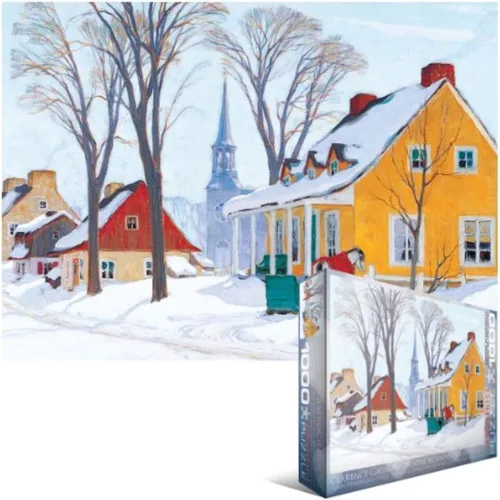 Vista 3 de EuroGraphics Hiver Baie-Saint-Paul by Clarence Gagnon - Rompecabezas de 1000 piezas