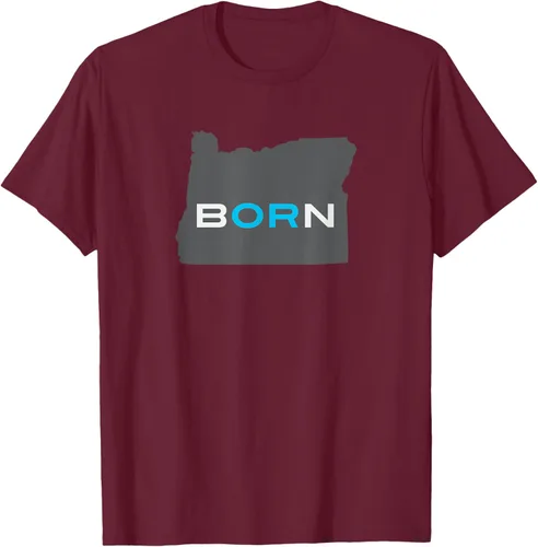 Vista 9 de Nacido en Oregon Camisa – Estado Mapa Born Idea de regalo, Negro