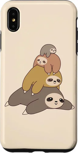 Vista 11 de Sloth Stack Cartoon Graphic Design Cute Doodle Phone Case for iPhone 17
