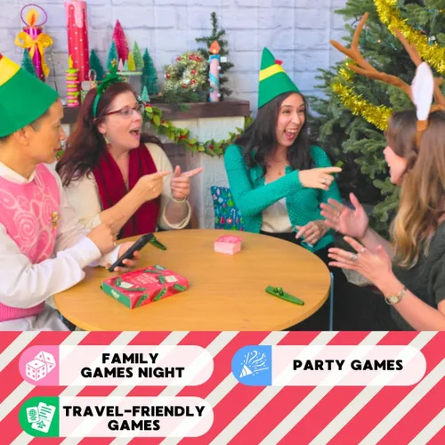 Vista 6 de Kazoo That Festive Tune Juego navideño para la familia No se requiere talento musical Incluye 4 kazoos y 100 canciones festivas