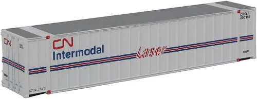 Vista 7 de Walthers SceneMaster Modelo a escala N de CSX Intermodal (blanco, azul) Contenedor lateral acanalado de 48 ', 949-8464