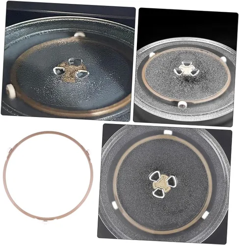 Vista 5 de Anillo giratorio para microondas, placa circular para microondas, anillo giratorio para placa, plástico resistente, instalación simple, suministros