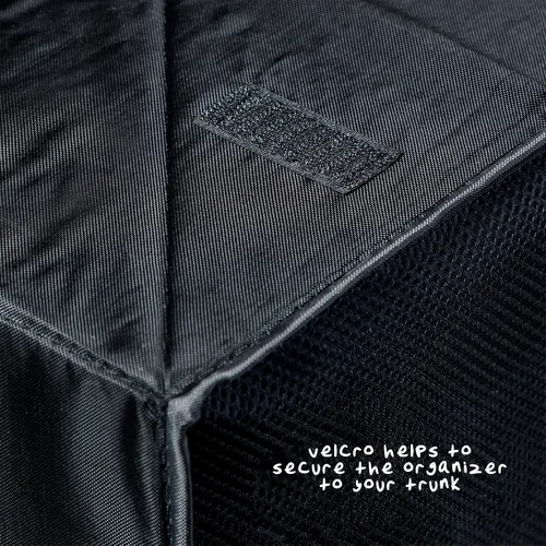 Vista 4 de Honey-Can-Do SFT-01166 Cofre de almacenamiento suave, Organizador de maletero de auto plegable negro