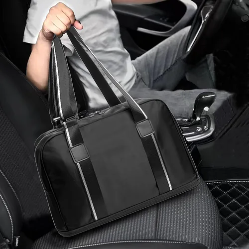 Vista 5 de ELDA Maleta plegable expandible para hombres y mujeres, equipaje ligero con ruedas giratorias desmontables de 360, bolsas de lona para viajes