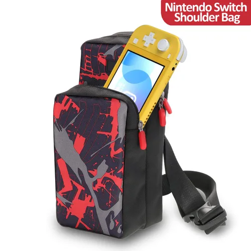 Vista 7 de AOPUTTRIVER Travel Bag for Nintendo Switch Nintendo Switch Storage Backpack Protective Storage Sling Backpack Shoulder Bag for Nintendo Switch