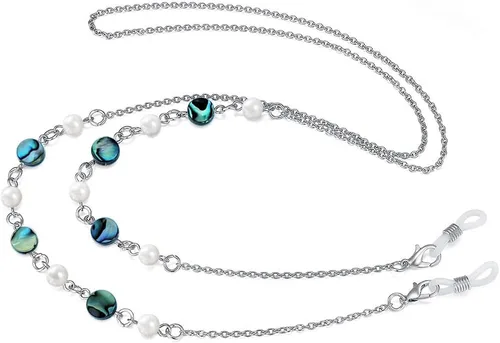Vista 4 de Cadenas de lentes de 7 chakras para mujer, cadena de lentes con piedras preciosas - Correa para gafas para mujer