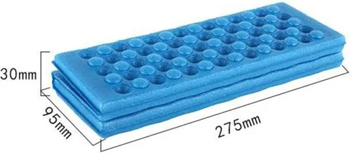 Vista 3 de 1 alfombrilla de espuma plegable impermeable para asiento de silla (azul, verde, rojo, naranja, púrpura) (azul 2)