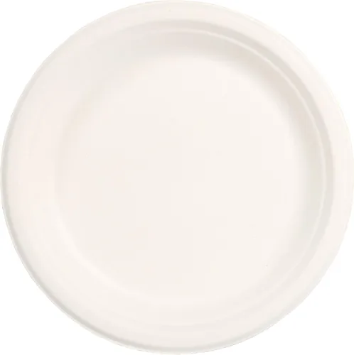 Vista 5 de Placa de fibra vegetal natural 100% compostable, 6 pulgadas, caja de 1000