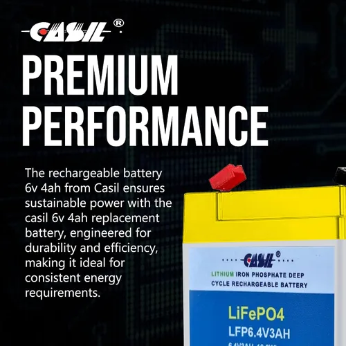 Vista 3 de Casil Batería de 6V 4Ah para juguetes de paseo, recargable SLA, plomo ácido sellado, reemplazo CA640, compatible con NT6-4 Neata, batería recargable