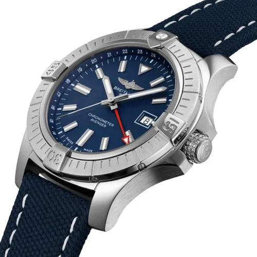Vista 2 de Breitling Avenger Reloj automático GMT 45 para hombre, Azul, Moderno