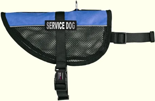 Vista 4 de Dogline Chaleco para perro de servicio, 17 x 21 pulgadas, azul