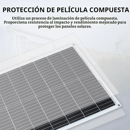 Vista 3 de XINPUGUANG Kit de panel solar flexible de 100 W, sistema de 12 V fuera de la red para barco RV Celda monocristalina de alta eficiencia, ligera