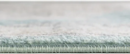Vista 4 de Unique Loom Parker Collection - Alfombra de área Merakli (2 x 3 pies, rectangular, aguamarina/beige)