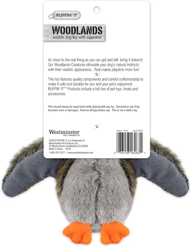 Vista 2 de Ruffin' It Woodlands Mallard Juguete de Peluche Relleno para Perro, Pequeño