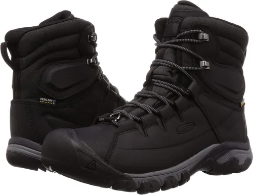 Vista 7 de KEEN Botas de nieve de senderismo para hombre, Negro