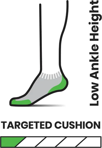 Vista 3 de Smartwool Calcetines de tobillo bajo con amortiguación específica para correr para hombre GRIS (MEDIUM GRAY)