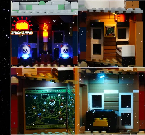 Vista 9 de Light kit for Lego 12 Grimmauld Place 76408(Lego Set is not included) (Sound Control)